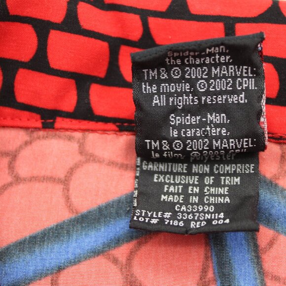 Spiderman Shirt (VTG) - Big Graphic Mask Button Down - Men's Large - Picture 9 of 9